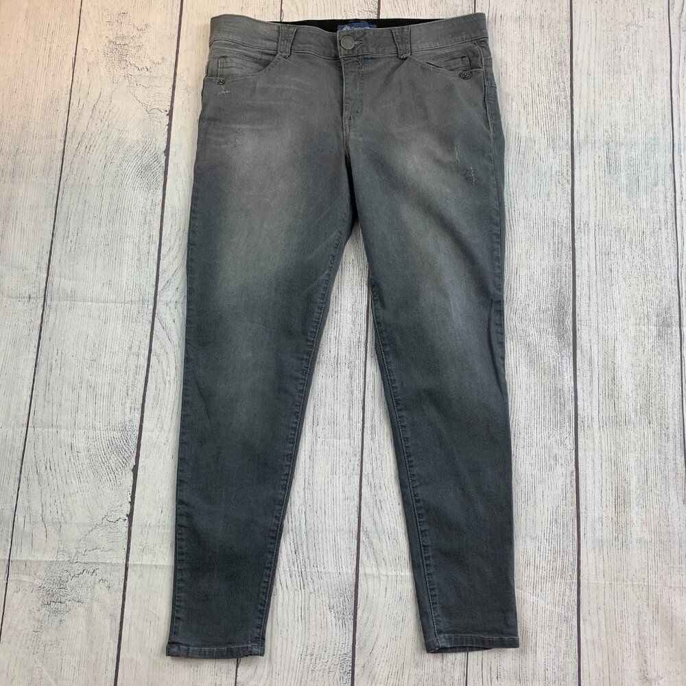 Democracy Jeans sz 14 Skinny Gray Wash Inseam 29" Ab Solution
